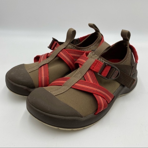 Chaco Ponsul Bulloo Brown Red Pink Women's Size 7 - Picture 1 of 11